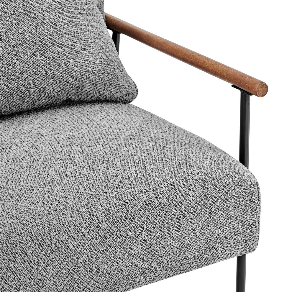 Quinton Fabric Accent Arm Chair, Gray