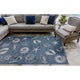 Carmel Shells Indoor/Outdoor Rug, Navy, 6'6"x9'3"