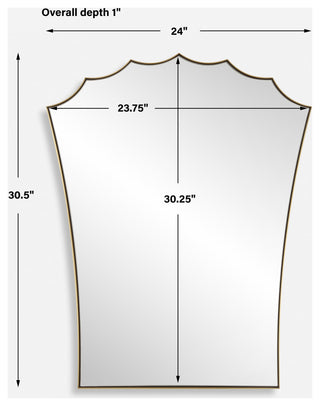 Uttermost Monarch Scalloped Arched Vanity Mirror