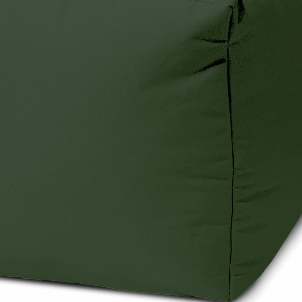 17  Cool Moss Green Solid Color Indoor Outdoor Pouf Ottoman
