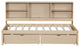 Gewnee Twin Size Bed Frame With Side Bookshelves