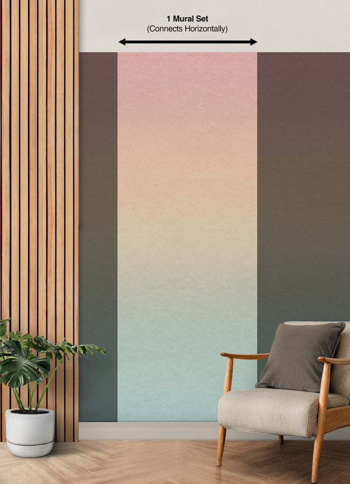 Rainbow Aura Ombre Peel & Stick Wallpaper Mural