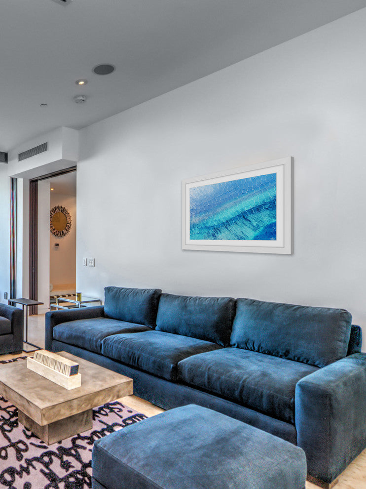 "Blue Pools" Framed Painting Print, 30"x20"