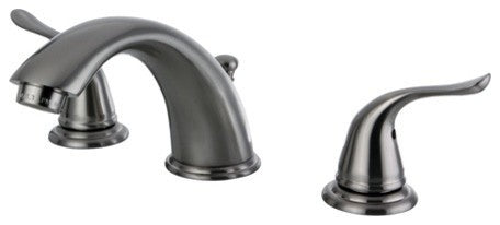 Kingston Brass Widespread Bathroom Faucet With Retail Pop-Up, Brushed Nickel