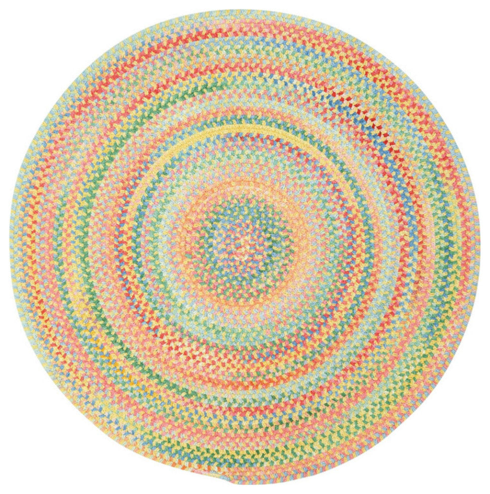 Capel Baby's Breath Light Yellow 0450_150 Braided Rugs - 8' 6" Round