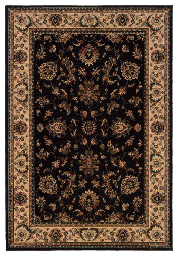 Oriental Weavers Ariana Collection Black/Ivory Oriental Indoor Area Rug 12'X15'