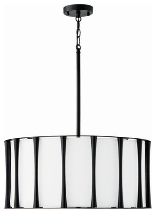 Bodie Four Light Pendant, Matte Black