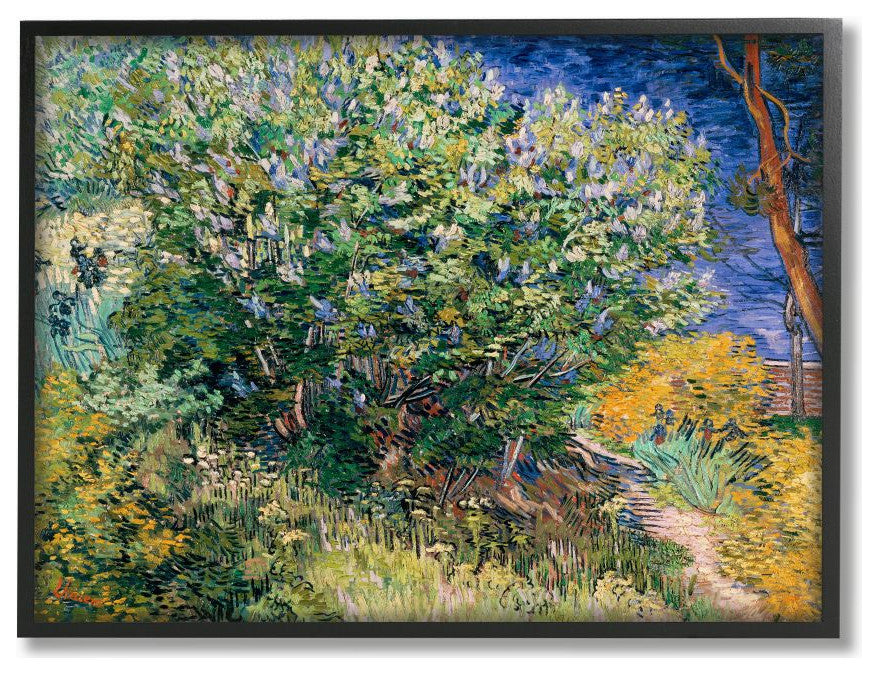 Bush On The Water Green Blue Van Gogh Classical Painting, 11"x14"
