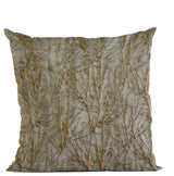 Patina Yarns Shiny Fabric With Twig Pattern Luxury Throw Pillow, 12"x20"