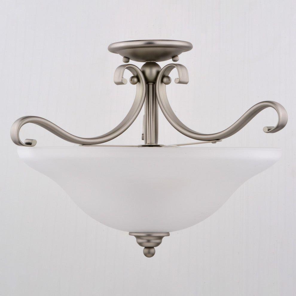 Vaxcel Lighting C0310 3 Light 17"W Flush Mount Bowl Ceiling - Brushed Nickel