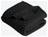 Bare Home Polar Fleece Lightweight Blanket, Black, Full / Queen
