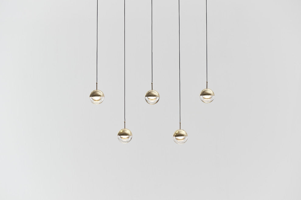 5-Light Dora Pendant, Brass