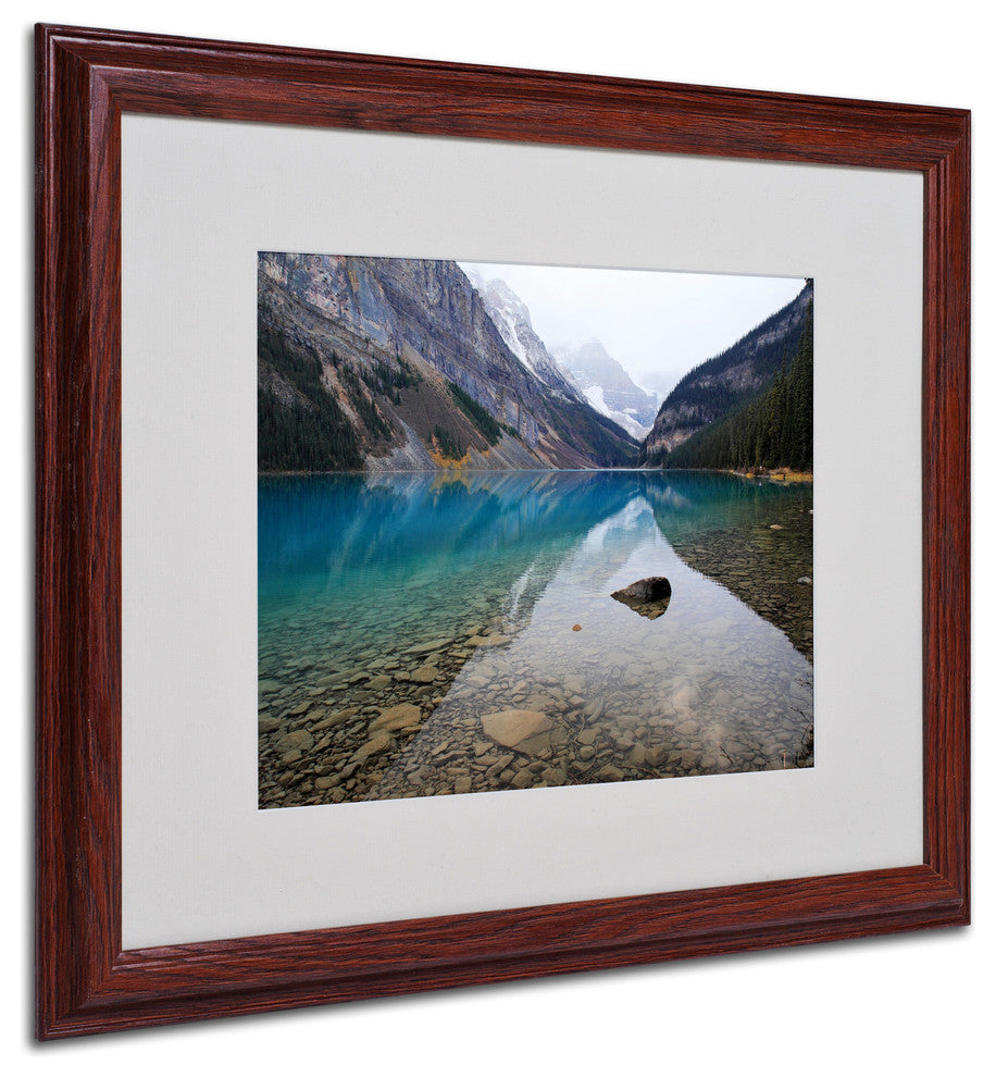 'Lake Louise' Matted Framed Canvas Art by Pierre Leclerc