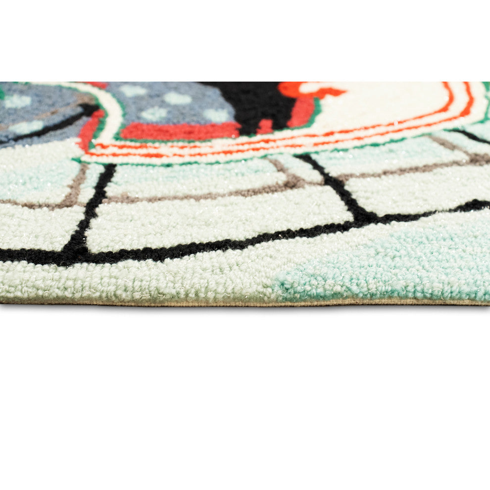 Frontporch Sledding Dog Indoor/Outdoor Rug Multi 2'6x4'