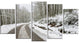 Snow Storm at Piornedo Spain, Large Landscape Canvas Art, 60"x32", 5 Panels