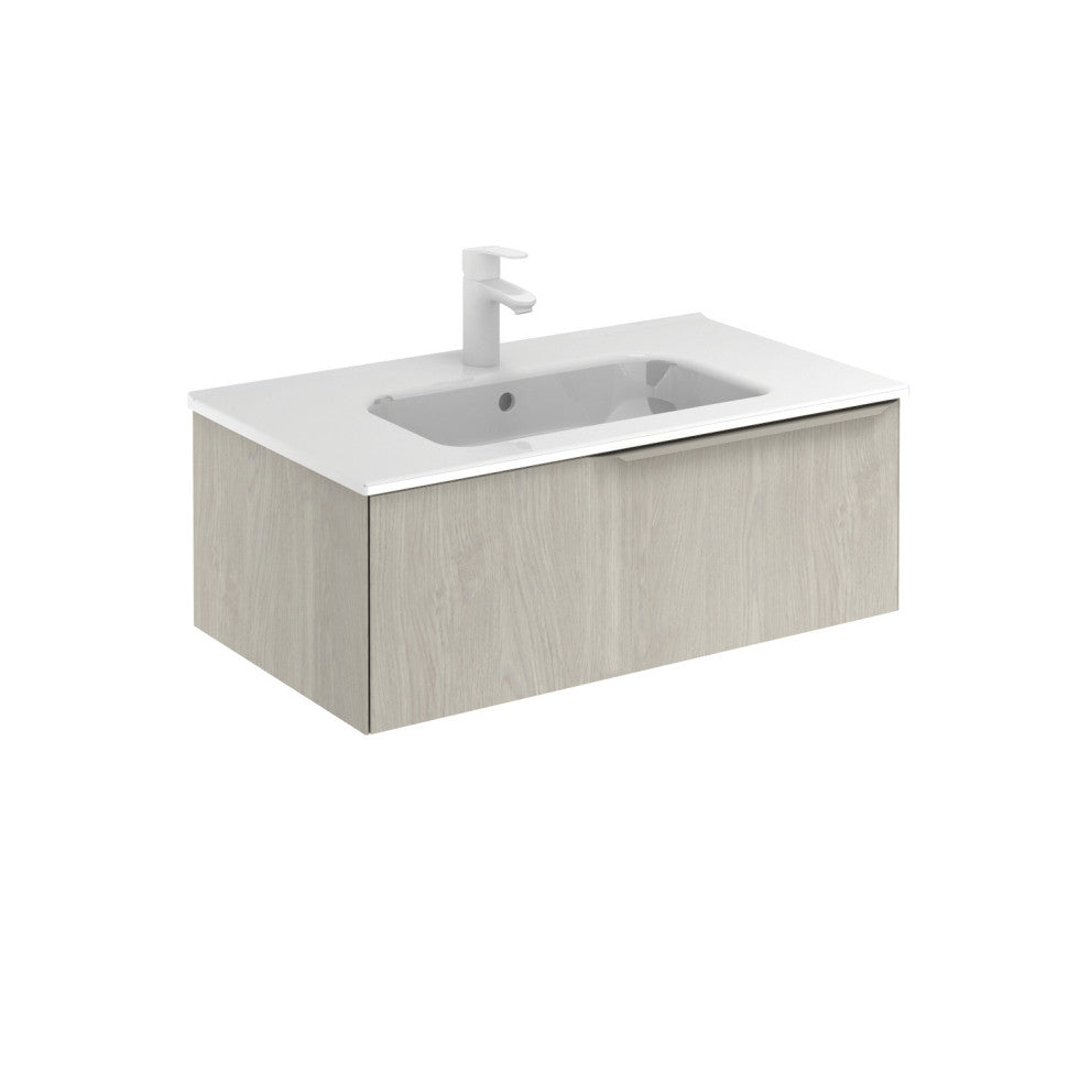 UNIT 32" MIO 1DR White Oak / Sand Handle With Ceramic Top
