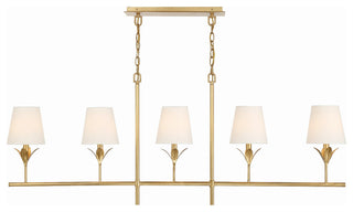Broche 5-Light Antique Gold Chandelier