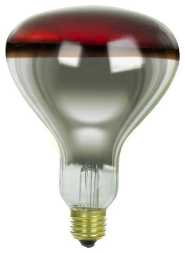 Sunlite 375 Watt R40 Heat Lamp Bulb, Red, Tuff Skin Shatter Resistant Coating