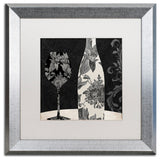 Color Bakery 'Vin Elegant I' Art, Silver Frame, White Matte, 16"x16"