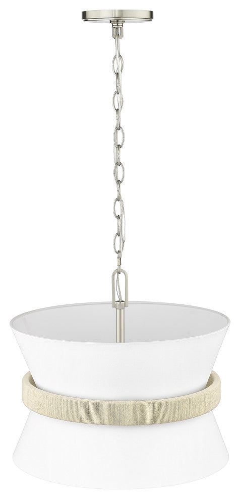 3 Light 16.1 in. Brushed Nickel Pendant