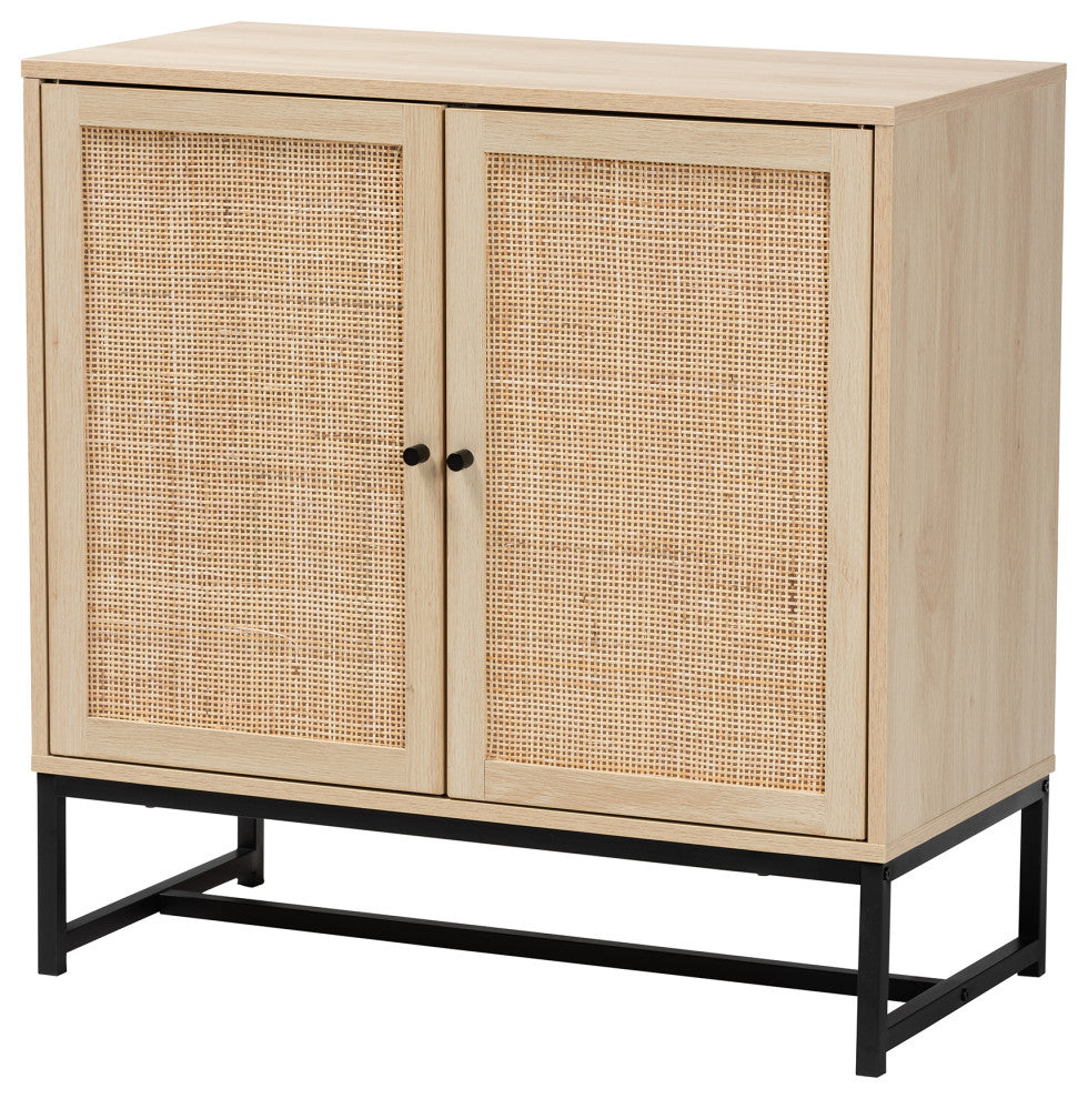 Traci Natural Rattan 2-Door Storage Cabinet