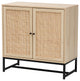 Traci Natural Rattan 2-Door Storage Cabinet