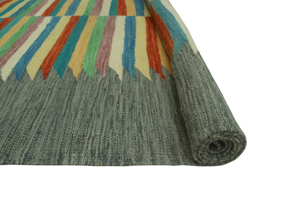 Winchester Kilim Khaleeq Rust/Blue Rug, 4'0x5'10