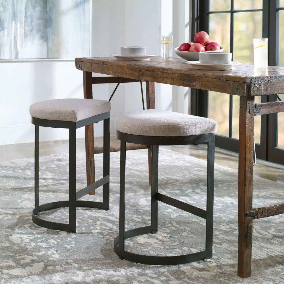 Uttermost Ivanna Black Iron Counter stool