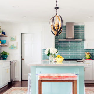 Luna 4 Light Bronze & Gold Sphere Mini Chandelier