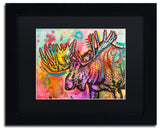 Dean Russo 'Moose' Art, Black Frame, Black Mat, 14x11