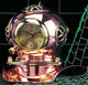 Brass and Copper Quartz Diver's Helmet Clock
