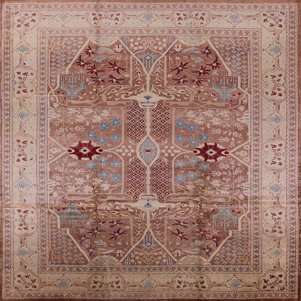 Ahgly Company Indoor Square Mid-Century Modern Area Rugs, 4' Square