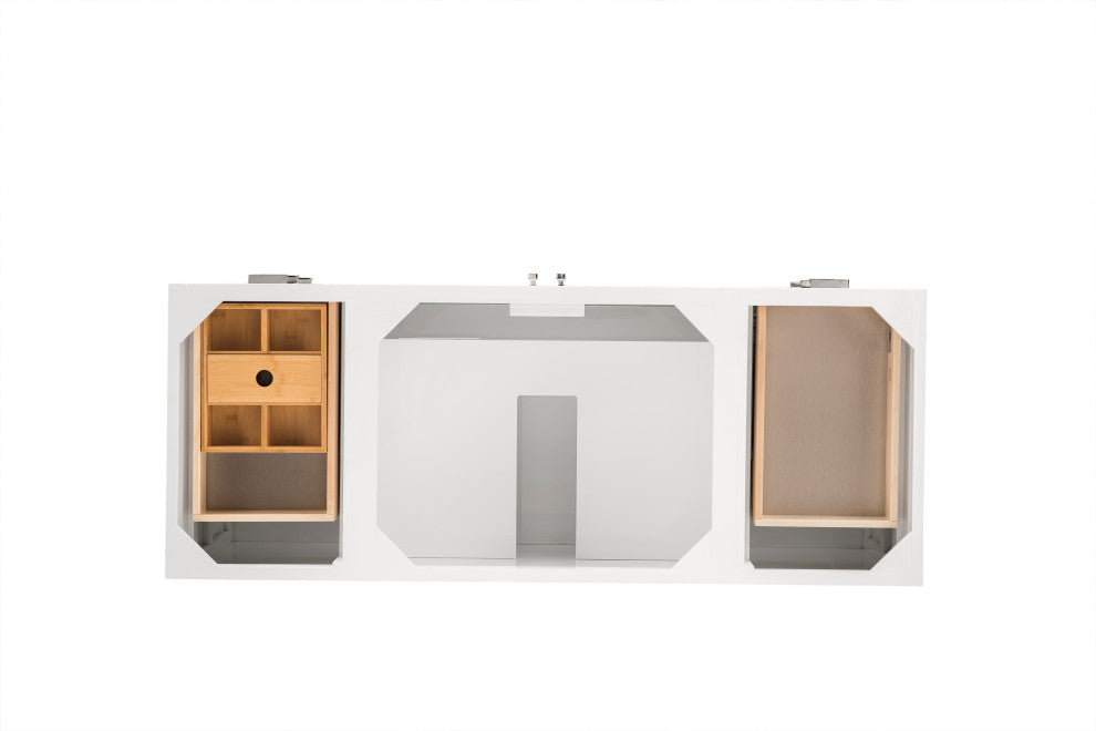 Addison 60" Single Vanity Cabinet, Glossy White, Glossy White, No Top