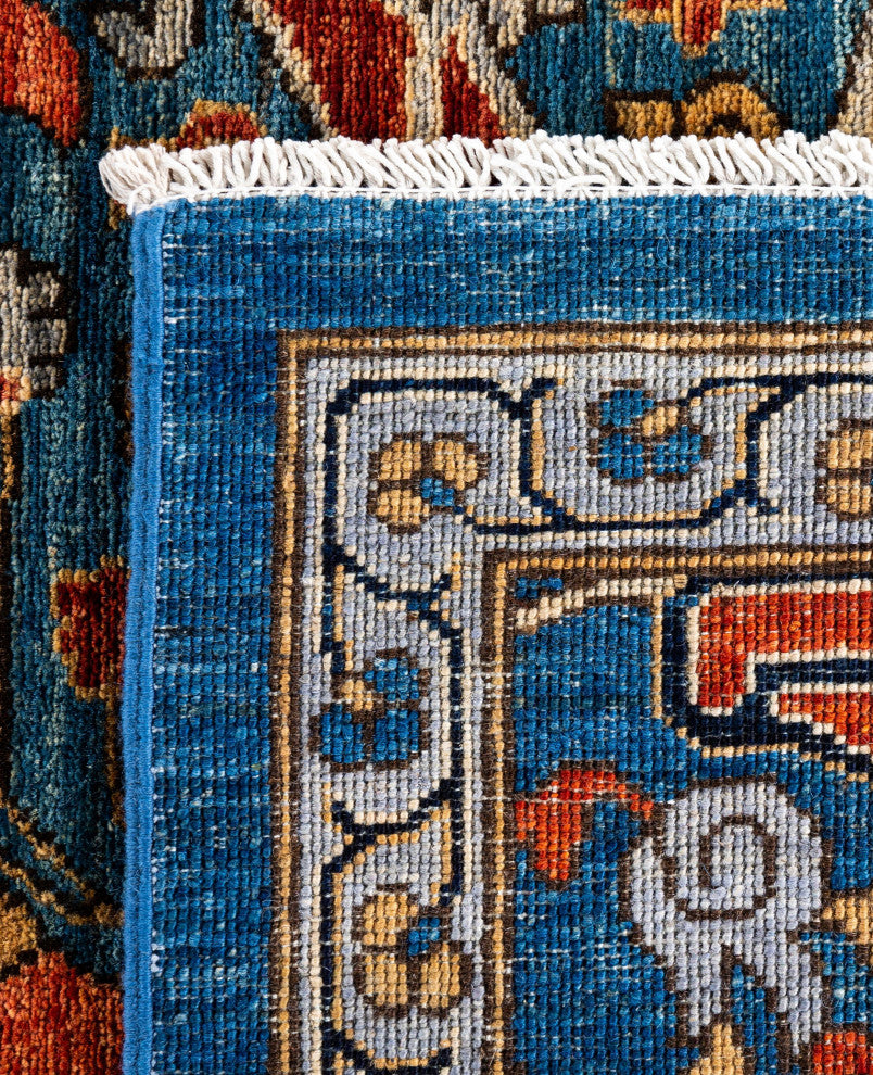 Serapi One-of-a-Kind Hand-Knotted Area Rug Light Blue, 9'0" x 11'9"