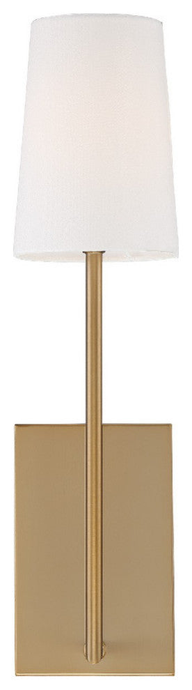 Crystorama LEN-251-VG, 1-Light Wall Mount, Vibrant Gold