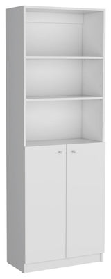 Emery 3 Piece Living Room Set with 3 Bookcases, White