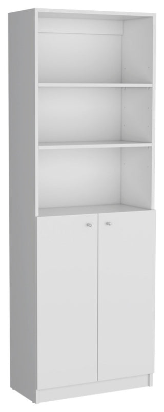 Emery 3 Piece Living Room Set with 3 Bookcases, White