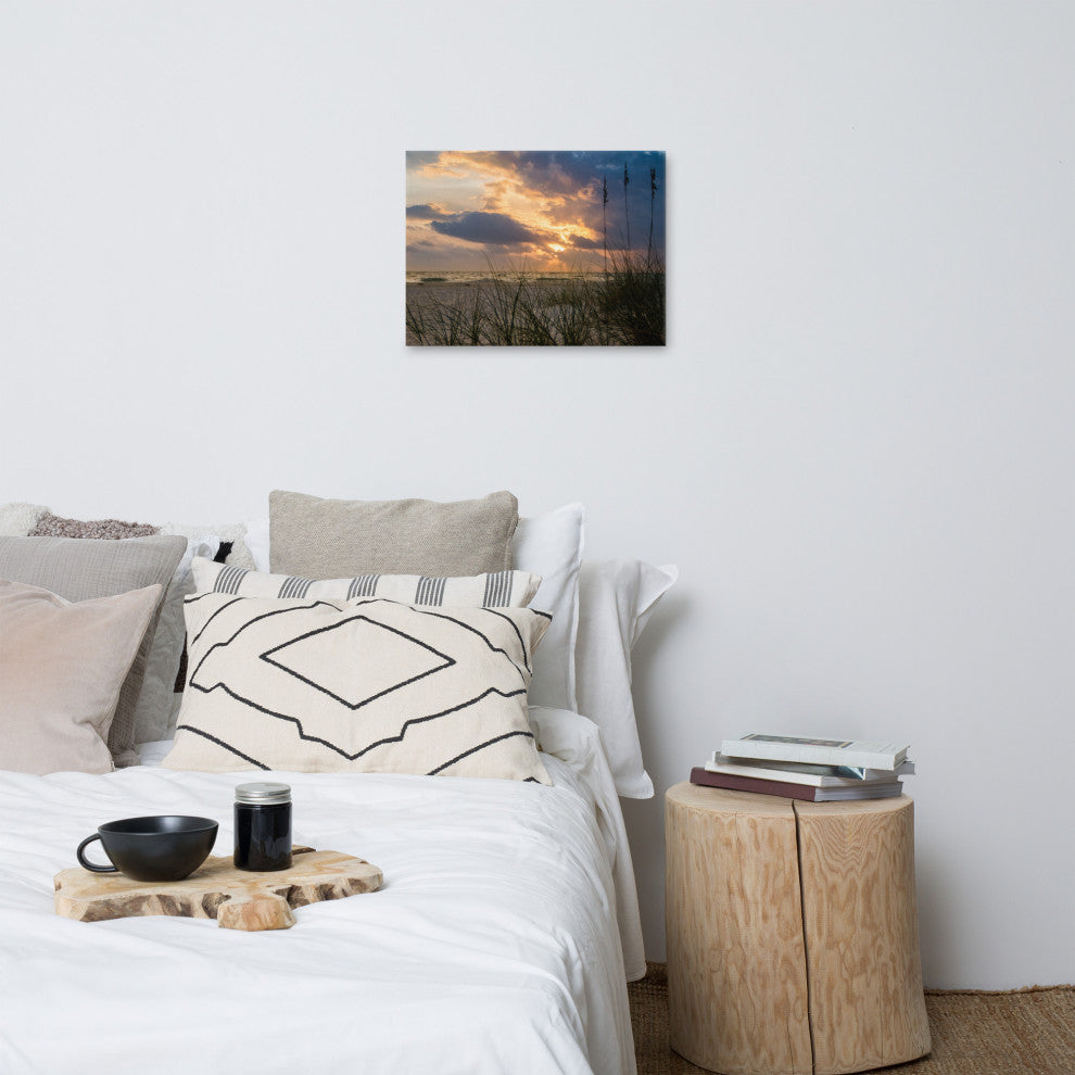Coastal Wall Artwork: Anna Maria Island Beach Sunset 2 Canvas Print, 18" X 24"