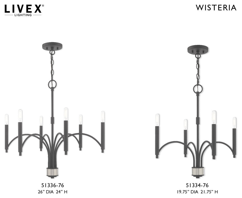 Livex Lighting Scandinavian Gray 4-Light Mini Chandelier