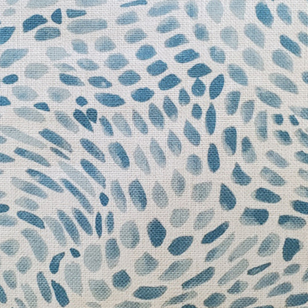 Matisse Dots Toile Blue Throw Pillow 12x19, with Polyfill Insert