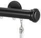 Deco Traverse Rod 1 With Empire Finials, Black, 132