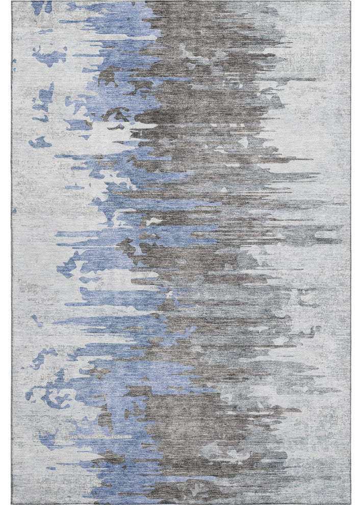 Premium Machine Washable Mayfield AMF704 Blue 10' x 14' Rug