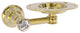 Carolina Crystal Tumbler and Toothbrush Holder, Unlacquered Brass