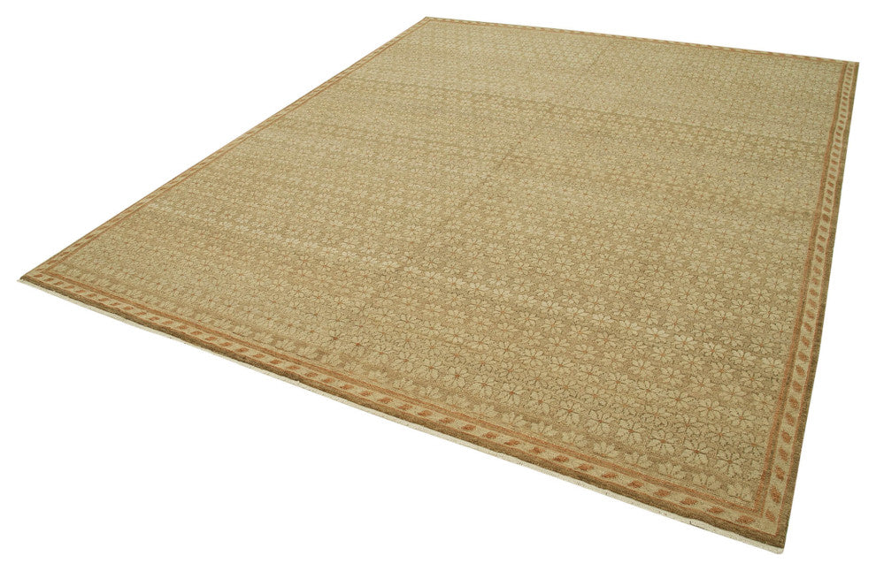 Rug N Carpet - Handwoven Oriental 8' 0" x 9' 11" Wool Oushak Area Rug