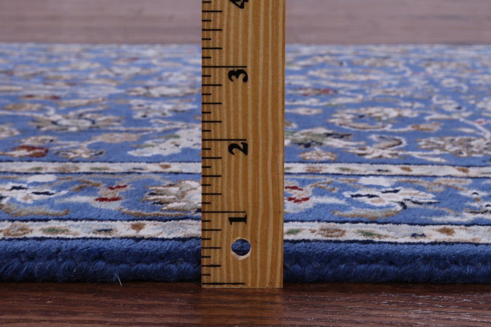 Runner Persian Nain Handmade Wool and Silk Rug 2' 7" X 13' 11" Q11640