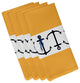 Anchor Stripe, Stripe Print Napkin, Yellow, Set of 4