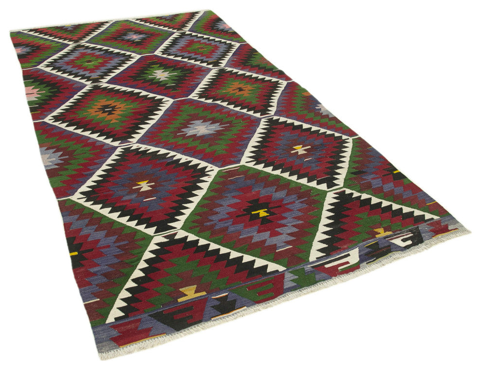 Rug N Carpet - Handwoven Oriental 4' 11'' x 9' 0'' Tribal Kilim Rug