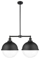Innovations 209-BK-HFS-122-BK Hampden 2 Light 18" Island Light, Matte Black