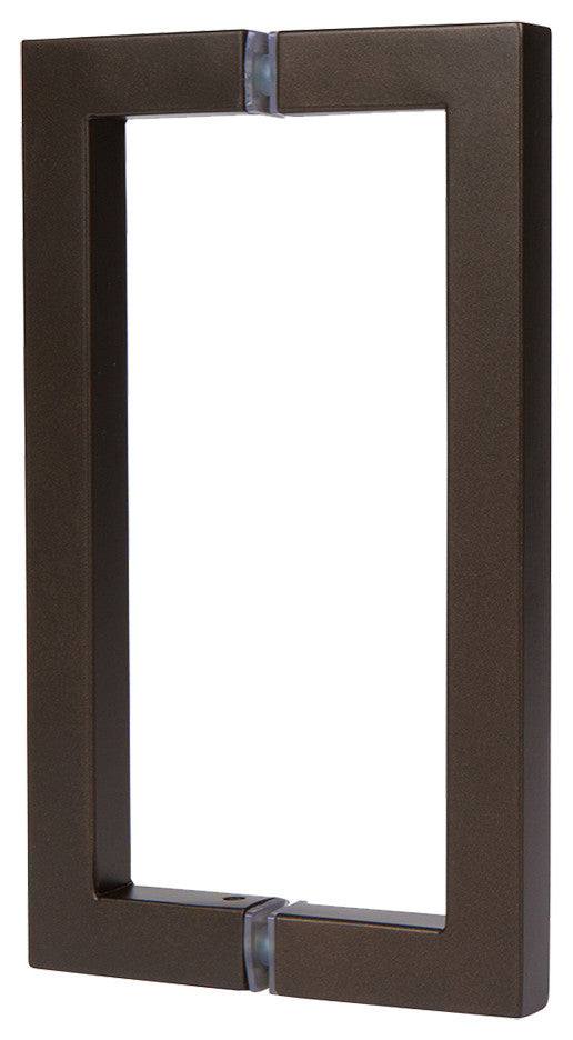 8" Back to Back Square Pull, Antique Black
