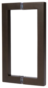 8" Back to Back Square Pull, Antique Black